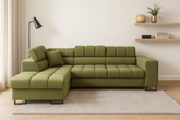 Corner Sofa , Sofa Bed TEDDY Green