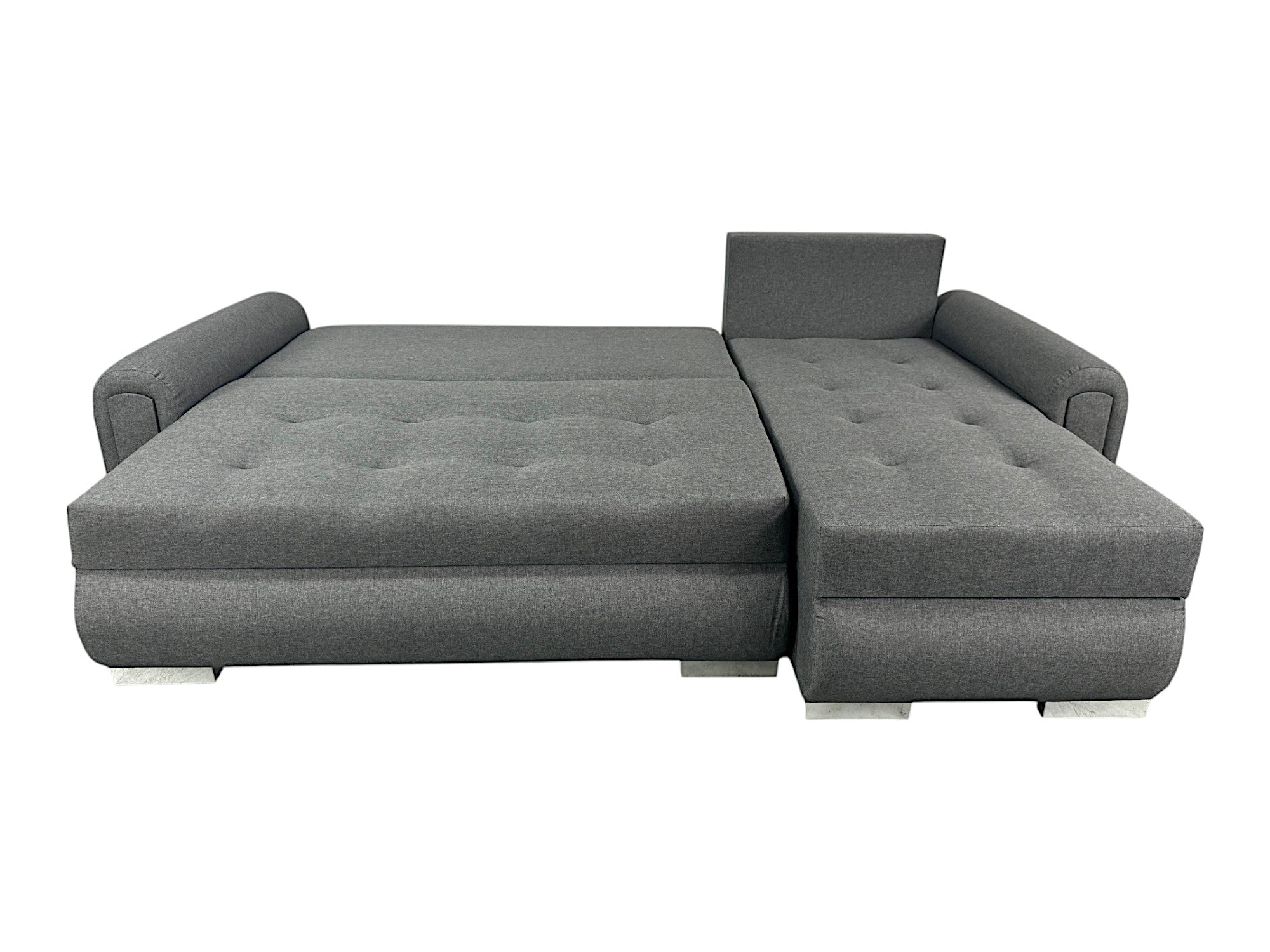 Corner sofa with sleeping function and storage space