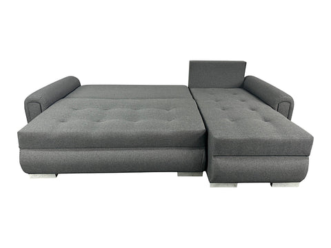 Corner sofa with sleeping function and storage space