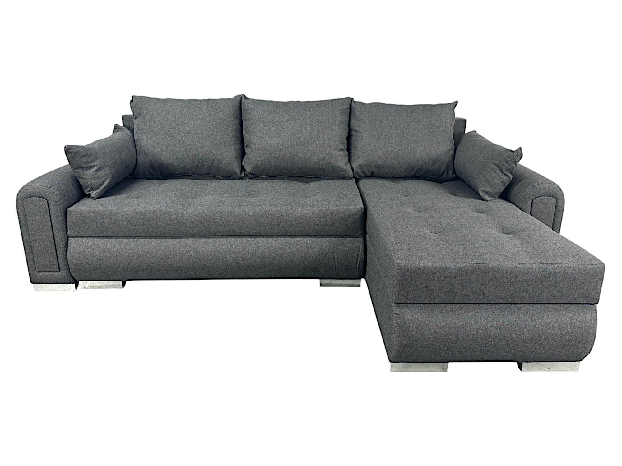 Corner sofa with sleeping function and storage space