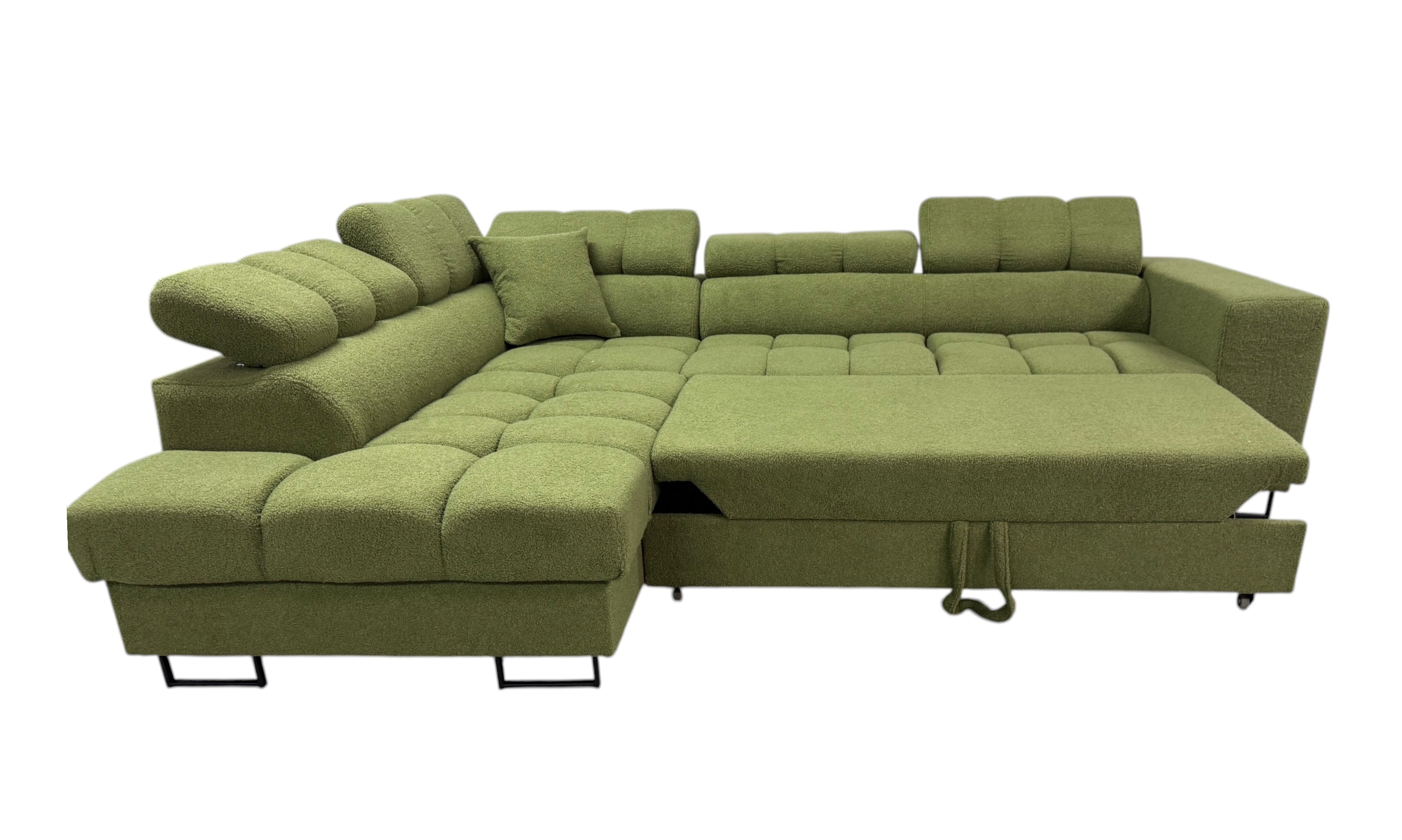 Corner Sofa , Sofa Bed TEDDY Green