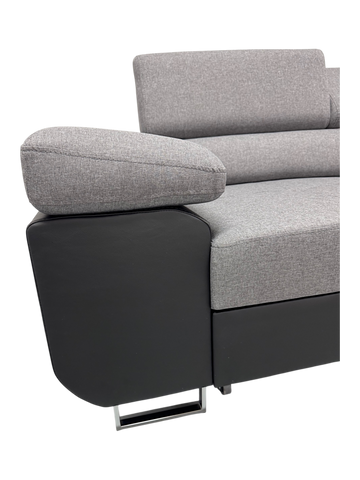Corner sofa Savannah Grey and black