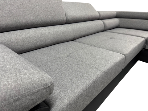 Corner sofa Savannah Grey and black