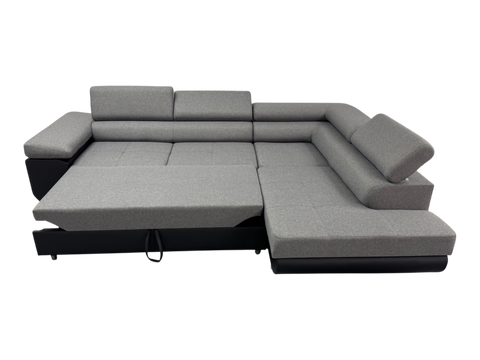 Corner sofa Savannah Grey and black