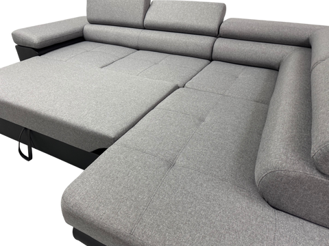 Corner sofa Savannah Grey and black