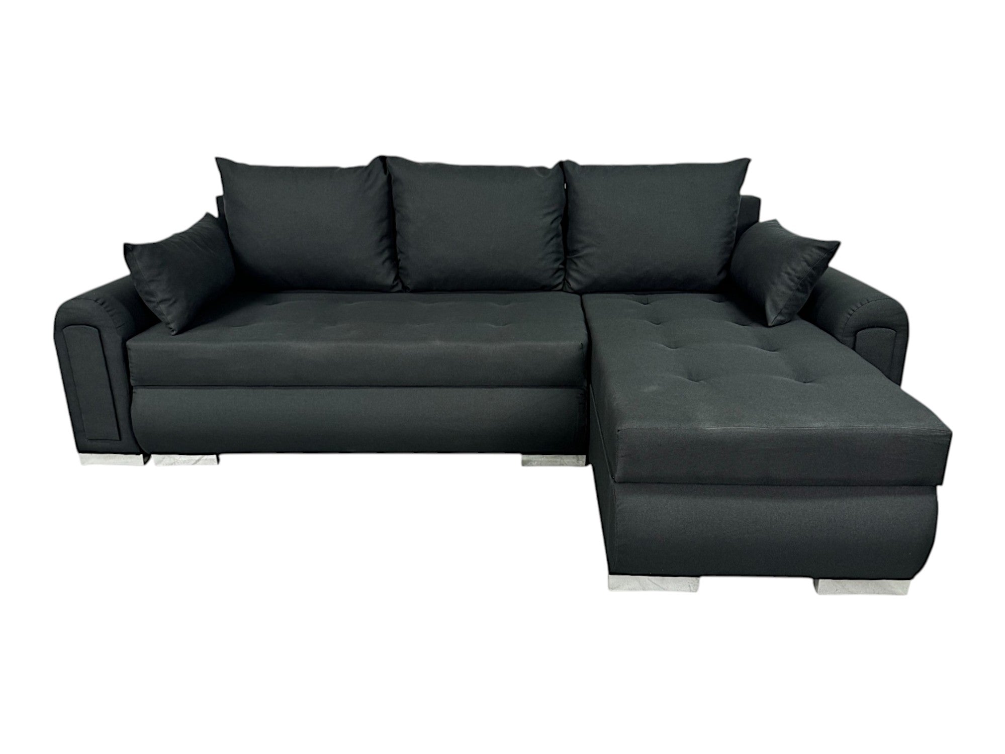 Corner sofa with sleeping function and storage space