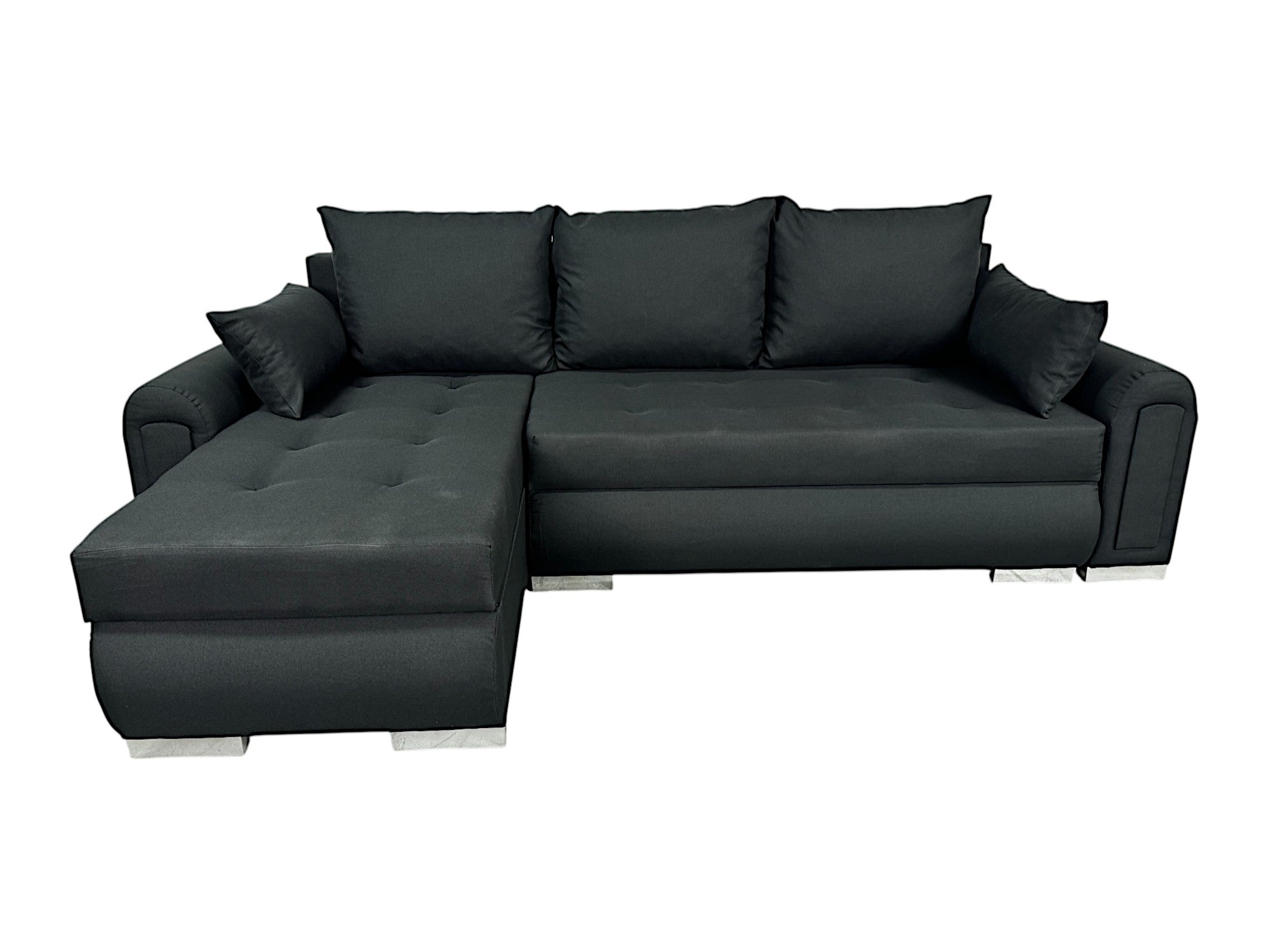 Corner sofa with sleeping function and storage space