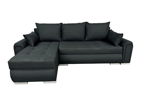 Corner sofa with sleeping function and storage space