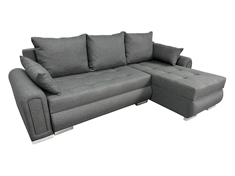 Corner sofa with sleeping function and storage space
