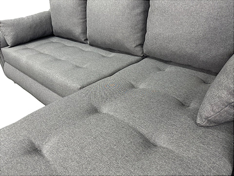 Corner sofa with sleeping function and storage space