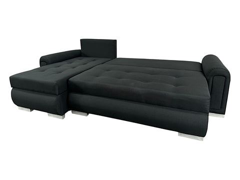 Corner sofa with sleeping function and storage space
